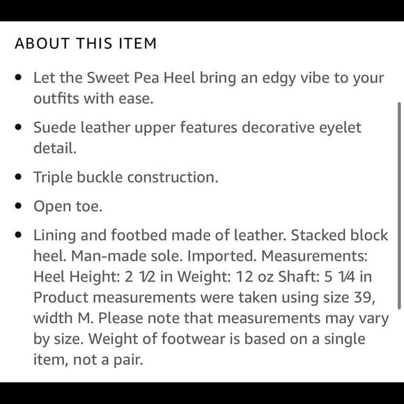 SOL Sana Black Sweet Pea Black Studded Suede Block Heeled Sandals Size 39 - Picture 4 of 11